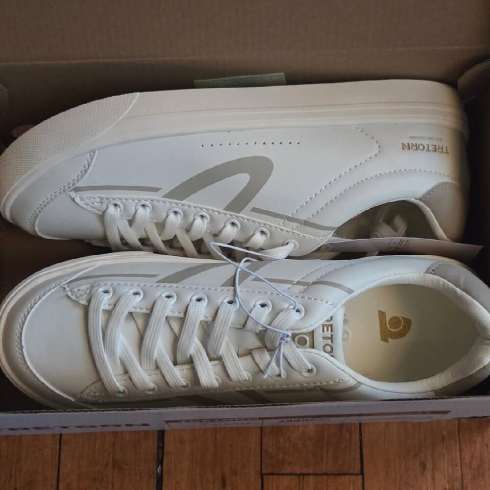 Tretorn memory foam women's Serve White/Grey sneakers